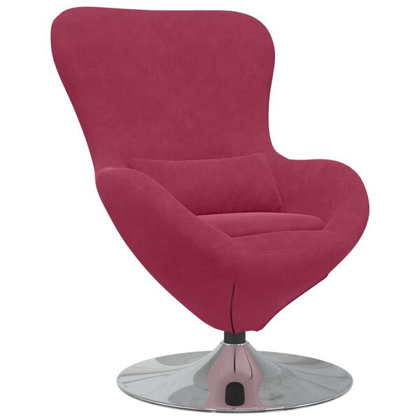 vidaXL Egg Chair Wine Red 63 x 73 x 90 cm Velvet
