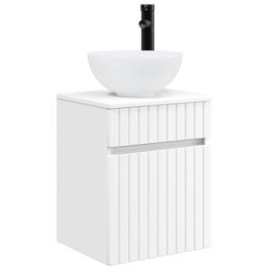 vidaXL Wall-mounted Sink Vanity White 39 x 41 x 64.5 cm