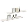 vidaXL Floating Shelf Wall-mounted 2 pcs White 100 x 18 x 2.5 cm Steel