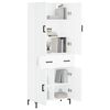 vidaXL Highboard White 69.5x34x180 cm Engineered Wood