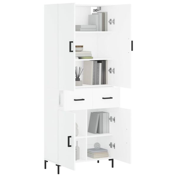 vidaXL Highboard White 69.5x34x180 cm Engineered Wood