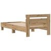 vidaXL Bed Frame with LED Artisan Oak 100 x 200 cm Engineered Wood