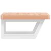 vidaXL Basin Shelf Wall Mounted Steel and Solid Wood Beech