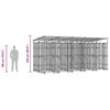vidaXL Outdoor Dog Kennel with Roof Steel 9.22 m&sup2;