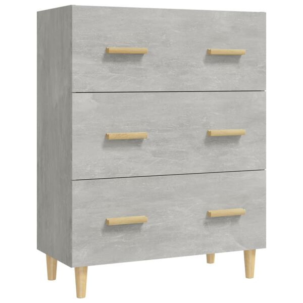 vidaXL Sideboard Concrete Grey 70x34x90 cm Engineered Wood