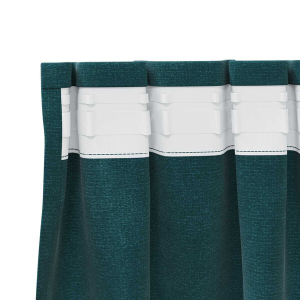 vidaXL Blackout Curtains 2 pcs Dark Green 140 x 245 cm Velvet