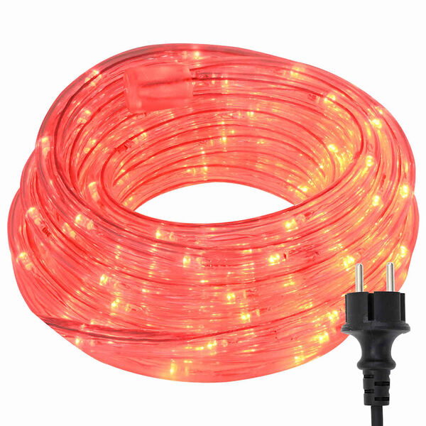vidaXL Rope Light with 2400 LEDs Red 100 m PVC