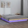 vidaXL LED Bed Frame without Mattress 160x200 cm Solid Wood