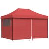 vidaXL Party Tent Folding Burgundy 279 x 410 x 315 cm Oxford Fabric