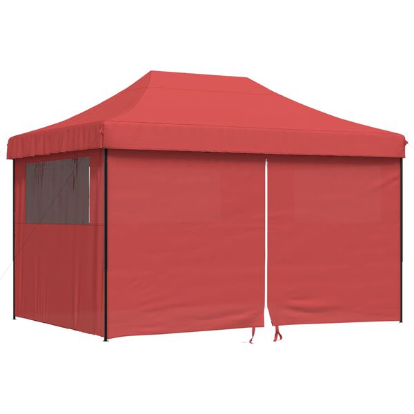 vidaXL Party Tent Folding Burgundy 279 x 410 x 315 cm Oxford Fabric