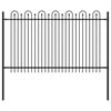 vidaXL Spike Arch Fence DRONTEN 200 x 166 cm Powder-Coated Steel Black