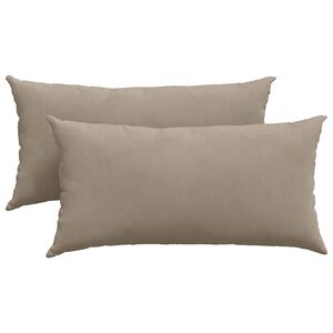 vidaXL Sofa Pillows 2 pcs Taupe 80 x 40 cm Fabric