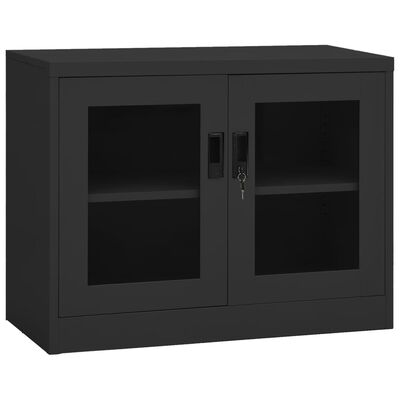 vidaXL Office Cabinet Anthracite 90x40x70 cm Steel