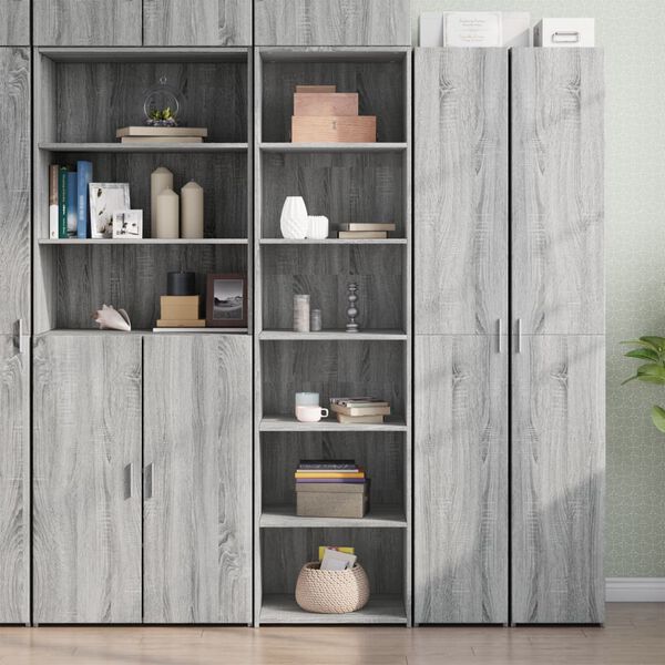 vidaXL Highboard Grey Sonoma 50x41x185 cm Engineered Wood