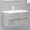 vidaXL Sink Cabinet with Built-in Basin Concrete Grey Engineered Wood