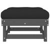 vidaXL Garden Footstool with Cushion Grey Solid Wood Pine