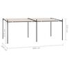 vidaXL Gazebo with Retractable Roof 600x300x233 cm Cream