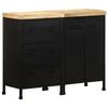 vidaXL Sideboard with 3 Drawers and 2 Doors Rough Mango Wood