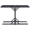 vidaXL 3 Piece Garden Dining Set Poly Rattan and Tempered Glass Black