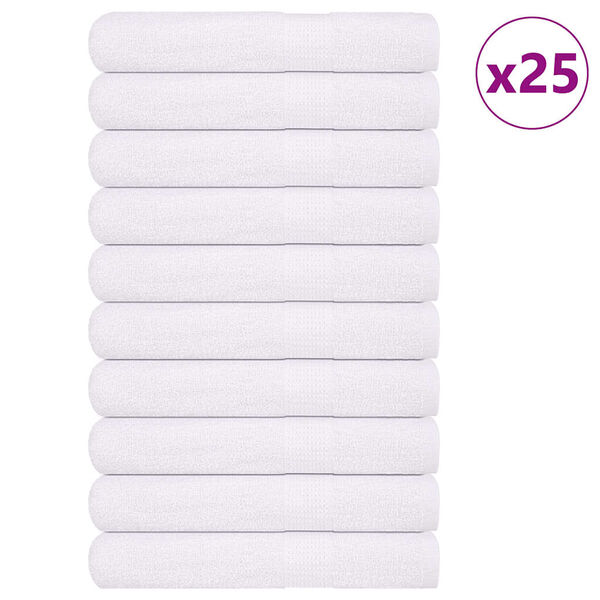 vidaXL Towels "FROGN" 25 pcs White 100x200 cm 360 gsm
