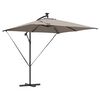 vidaXL Umbrella 249 x 249 x 250 cm Polyester and Aluminium Taupe