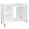 vidaXL Sink Cabinet High Gloss White 80x33x60 cm Engineered Wood