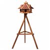 dobar Hexagonal Bird House Natural and Red