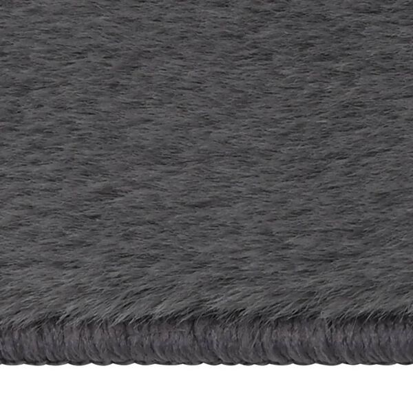 vidaXL Rug Faux Rabbit Pelt 180x270 cm Anthracite