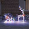 vidaXL Reindeer Pull Sleigh Colourful 70 x 26 x 129 cm Acrylic