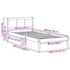 vidaXL Bed Frame Brown 100 x 200 cm Solid Pine wood
