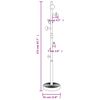 vidaXL Coat Stand White 172 cm Powder-coated Iron