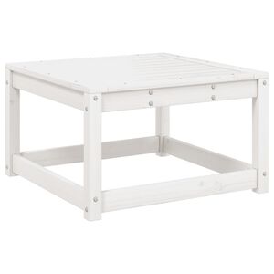 vidaXL Garden Footstool White Solid Wood Pine