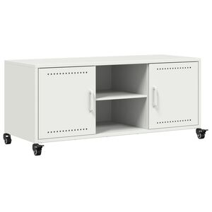 vidaXL TV Cabinet White 100,5x39x43,5 cm Steel