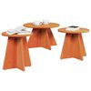 vidaXL Coffee Table 3 pcs Wax Brown