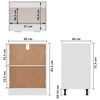 vidaXL Bottom Cabinet Lyon White 60x46x81.5 cm Engineered Wood