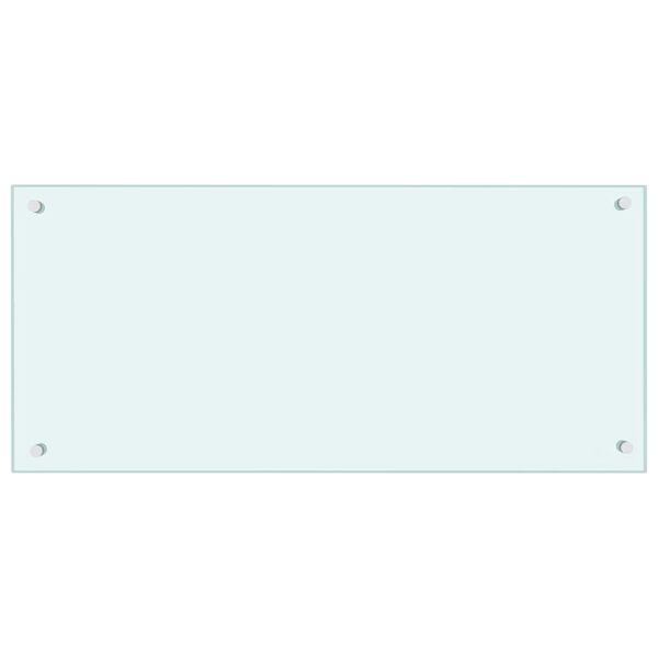 vidaXL Kitchen Backsplash Milk 90 x 40 cm Tempered Glass