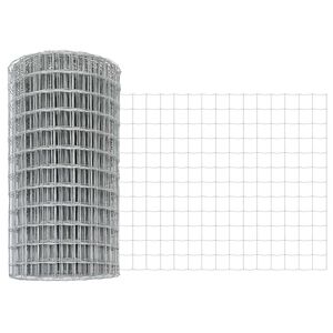 vidaXL Euro Fence Silver 0.4 x 10 m Hot dip galvanized iron