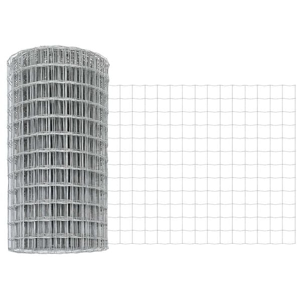 vidaXL Euro Fence Silver 0.4 x 10 m Hot dip galvanized iron