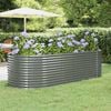vidaXL Garden Raised Bed Galvanised Steel 249x100x68 cm Grey
