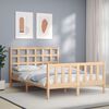 vidaXL Bed Frame without Mattress Double Solid Wood Pine