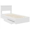 vidaXL Storage Bed with Headboard White 90 x 200 cm Engineered Wood