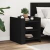 vidaXL Bedside Cabinet Black 45x50x50 cm Engineered Wood