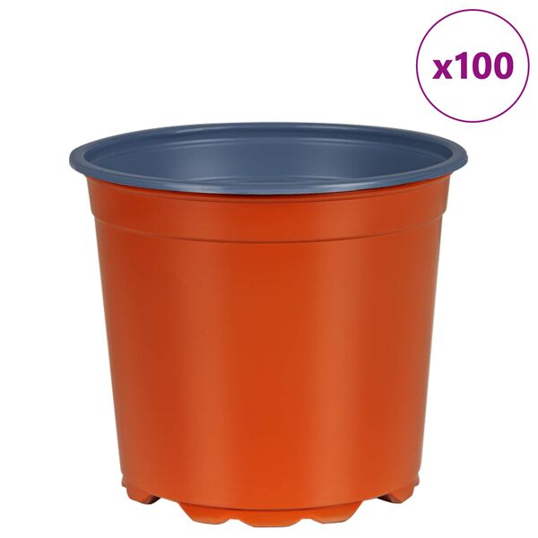 vidaXL Flower Pot 100 pcs Ceramic &Oslash; 15 x 13 cm Plastic
