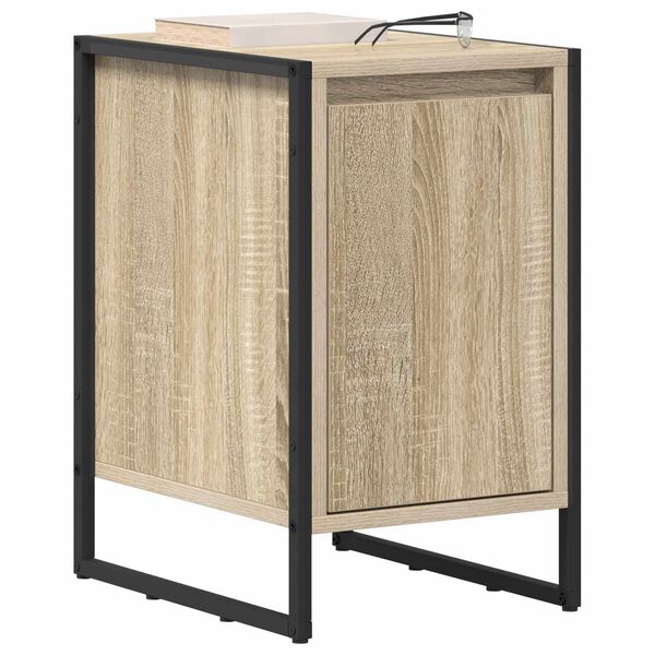 vidaXL Bedside Table Sonoma 39.5 x 30 x 50 cm Engineered Wood