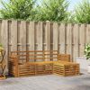 vidaXL Sofa Sets 4 pcs Natural Solid Acacia Wood