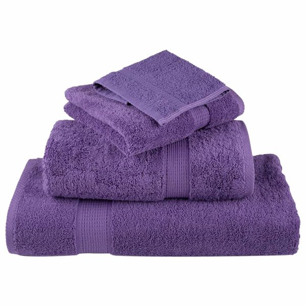 vidaXL Premium Wash Towels SOLUND 10 pcs Purple 30x30 cm 600 gsm