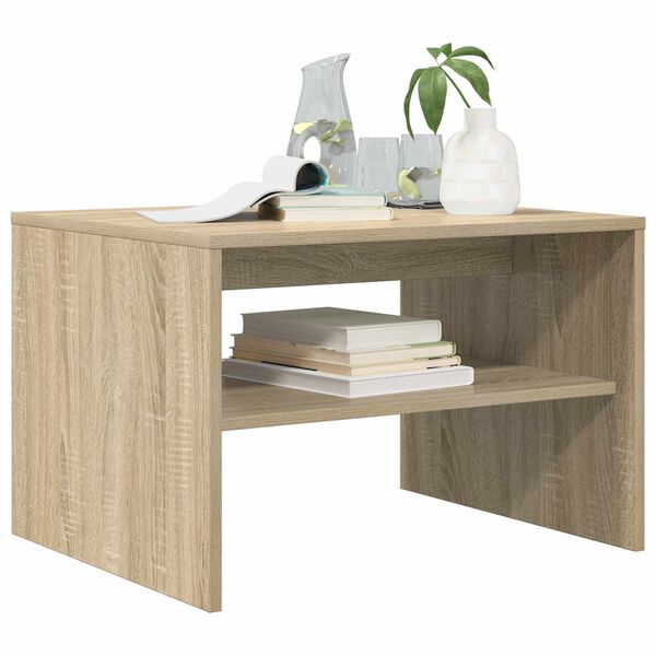 vidaXL Coffee Table Sonoma Oak 60 x 50 x 40 cm Engineered Wood
