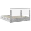 vidaXL Storage Bed Concrete Grey 180 x 200 cm Engineered Wood