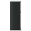 vidaXL Bathroom Wall Cabinet BERG Black 69.5x27x71.5 cm Solid Wood