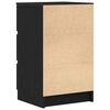 vidaXL Bedside Cabinet with 3 Drawers Black 39x35x65 cm